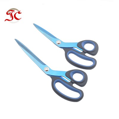 High Class Stainless Steel Titanium Scissors with TPR soft handle