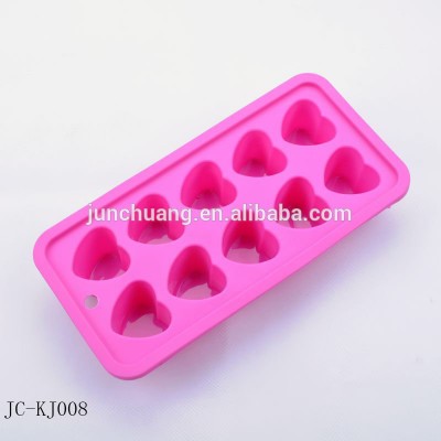 New pink heart shape silicone plastic cake mold