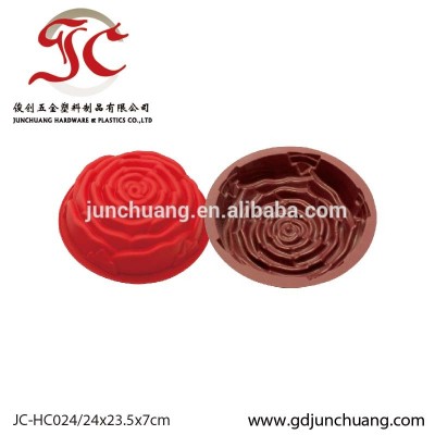 Eco-friendly rose shape silicone cake mould