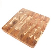 Extra large customacacia wood chopping board with split joint chopping block for kitchen use