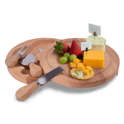 Wholesale Round Charcuterie Rubber Wooden Cheese Board